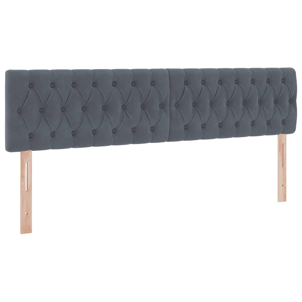 vidaXL Bett mit Stauraum und LED mit LED Dunkelgrau 160 x 200 cm Samt