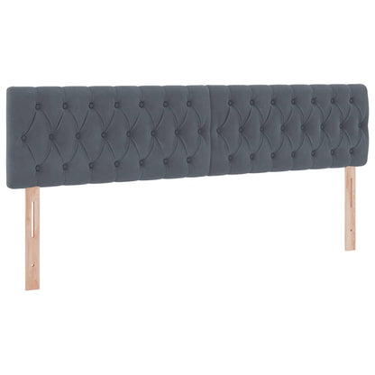 vidaXL Bett mit Stauraum und LED mit LED Dunkelgrau 160 x 200 cm Samt