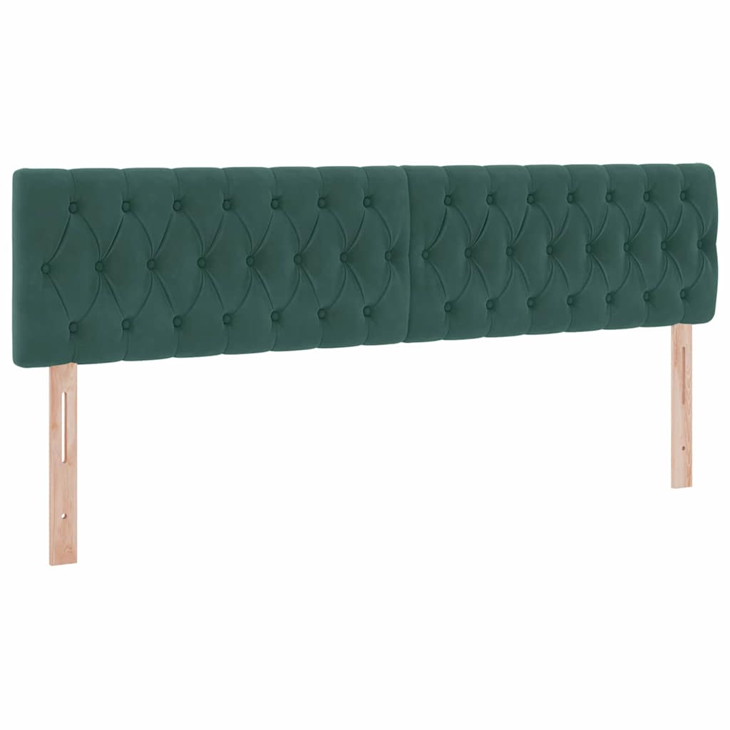 vidaXL Bett mit Stauraum und LED mit LED Dunkelgrün 160 x 200 cm Samt