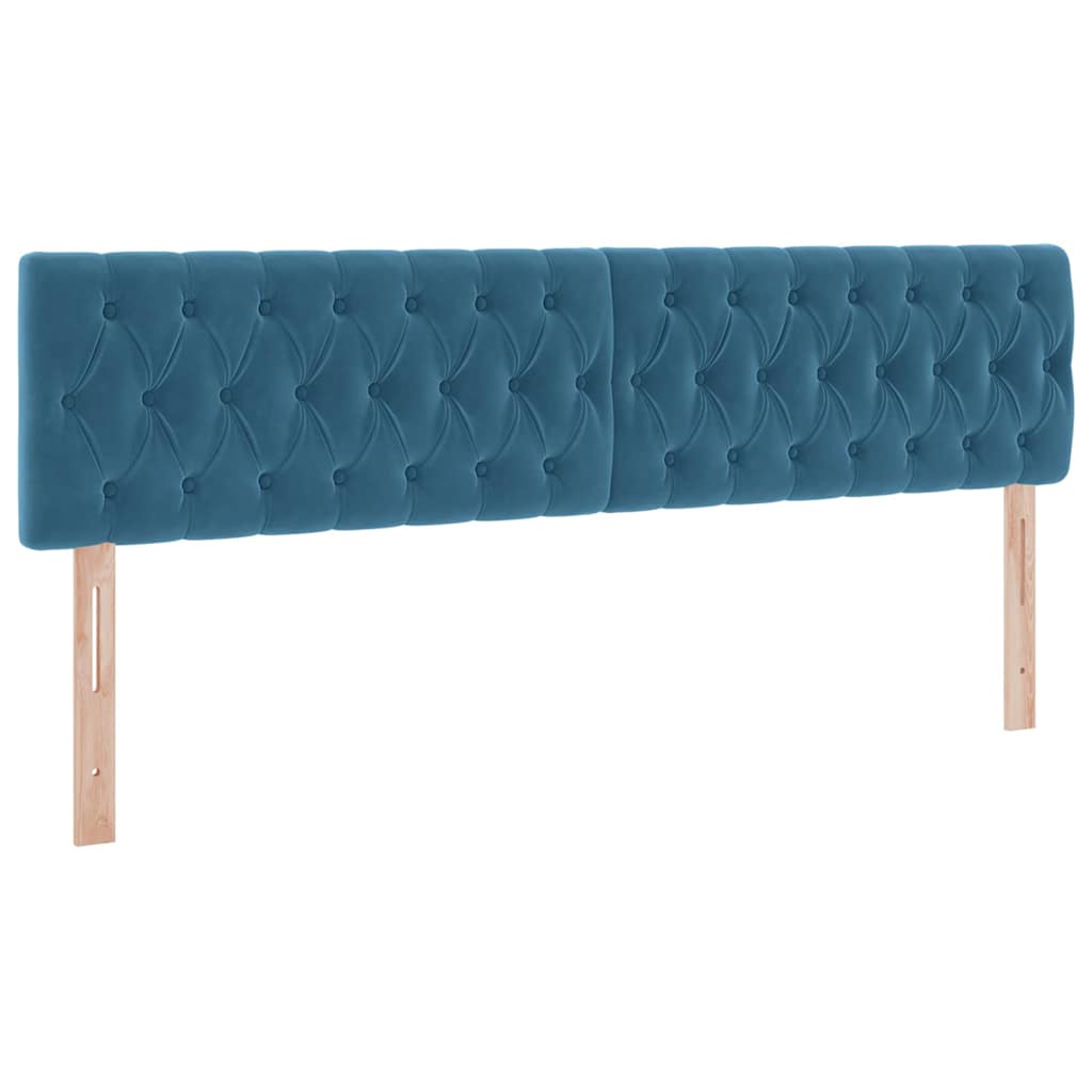 vidaXL Bett mit Stauraum und LED mit LED Dunkelblau 160 x 200 cm Samt