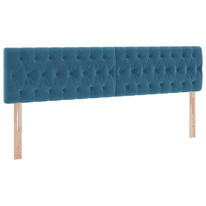vidaXL Bett mit Stauraum und LED mit LED Dunkelblau 160 x 200 cm Samt