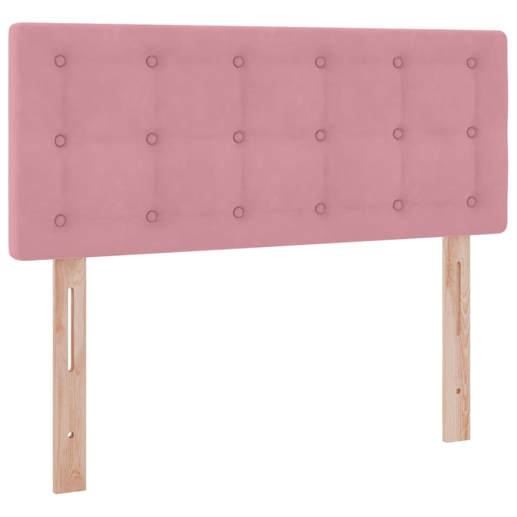 vidaXL Bett mit Stauraum und LED mit Matratze Rosa 120 x 200 cm Samt