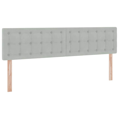 vidaXL Bett mit Stauraum und LED mit LED Hellgrau 160 x 200 cm Samt