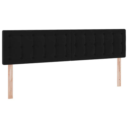 vidaXL Bett mit Stauraum und LED mit LED Schwarz 160 x 200 cm Samt