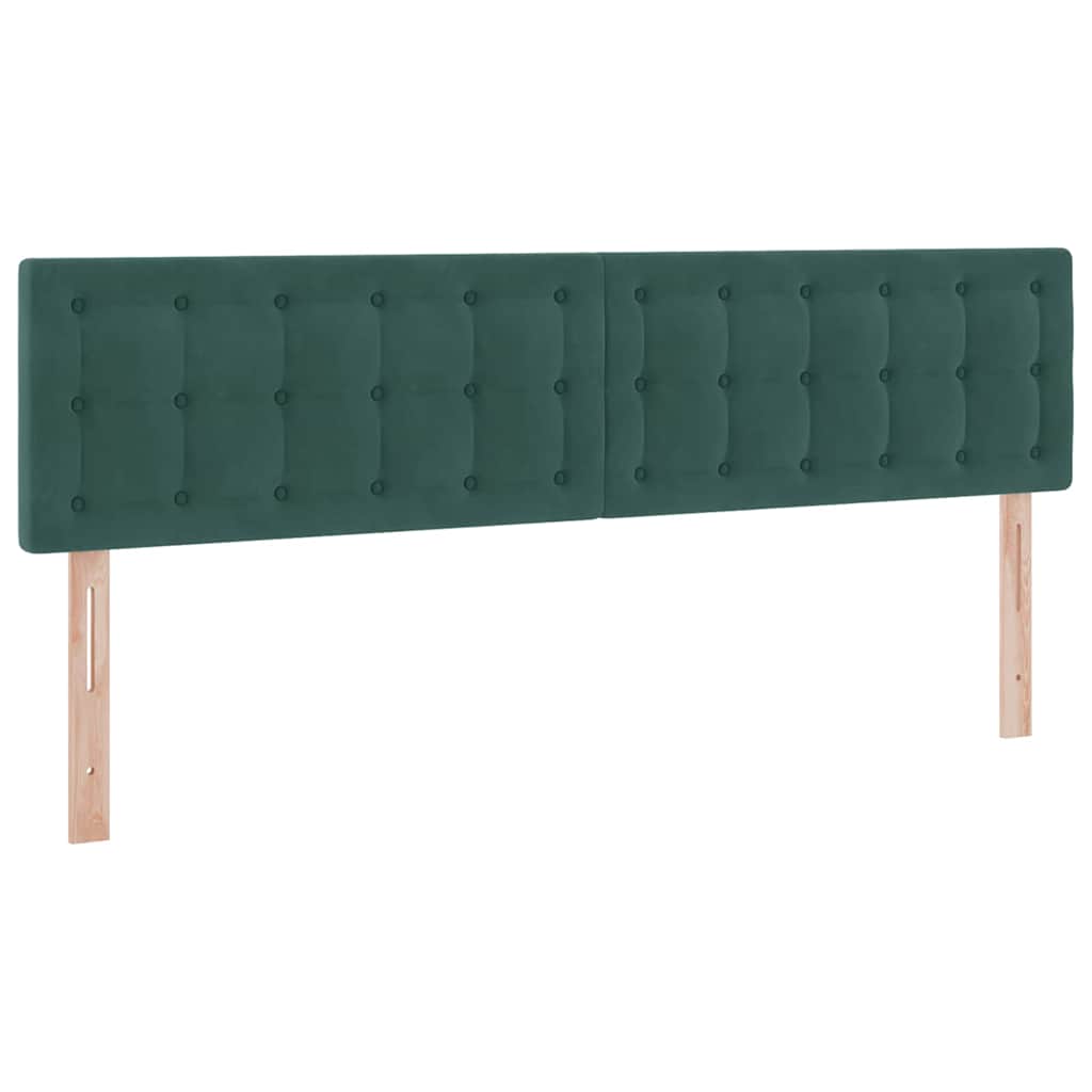 vidaXL Bett mit Stauraum und LED mit LED Dunkelgrün 160 x 200 cm Samt