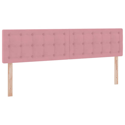 vidaXL Bett mit Stauraum und LED mit Matratze Rosa 160 x 200 cm Samt