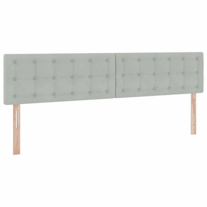 vidaXL Bett mit Stauraum und LED mit LED Hellgrau 200 x 200 cm Samt