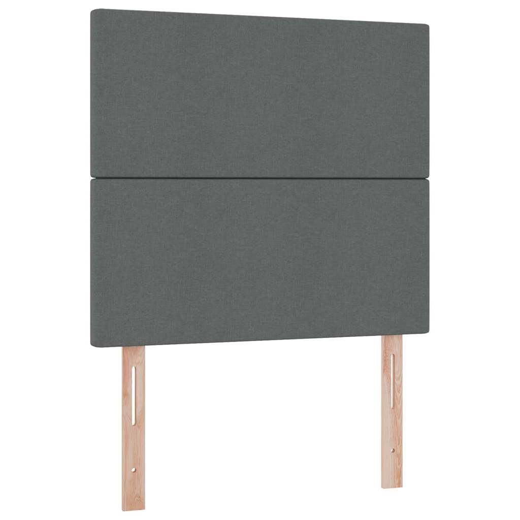 vidaXL Aufbewahrungsbett mit Matratze Dunkelgrau 90 x 190 cm Polyester