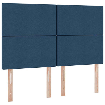 Aufbewahrungsbett mit Matratze Blau 140 x 190 cm Polyester