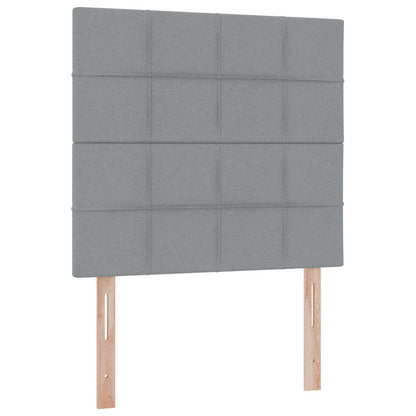 vidaXL Aufbewahrungsbett mit Matratze Hellgrau 100 x 200 cm Polyester