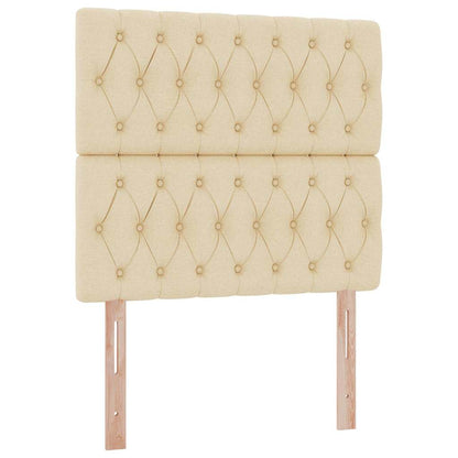 Aufbewahrungsbett mit Matratze Creme 90 x 190 cm Polyester