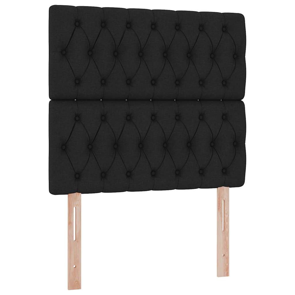 vidaXL Aufbewahrungsbett mit Matratze Schwarz 90 x 200 cm Polyester