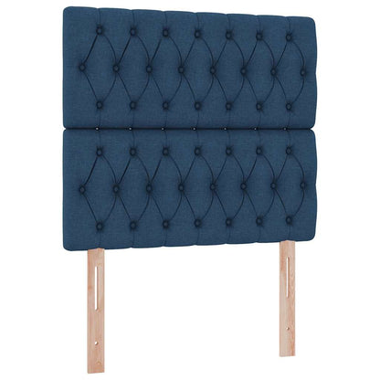 vidaXL Aufbewahrungsbett mit Matratze Blau 90 x 200 cm Polyester