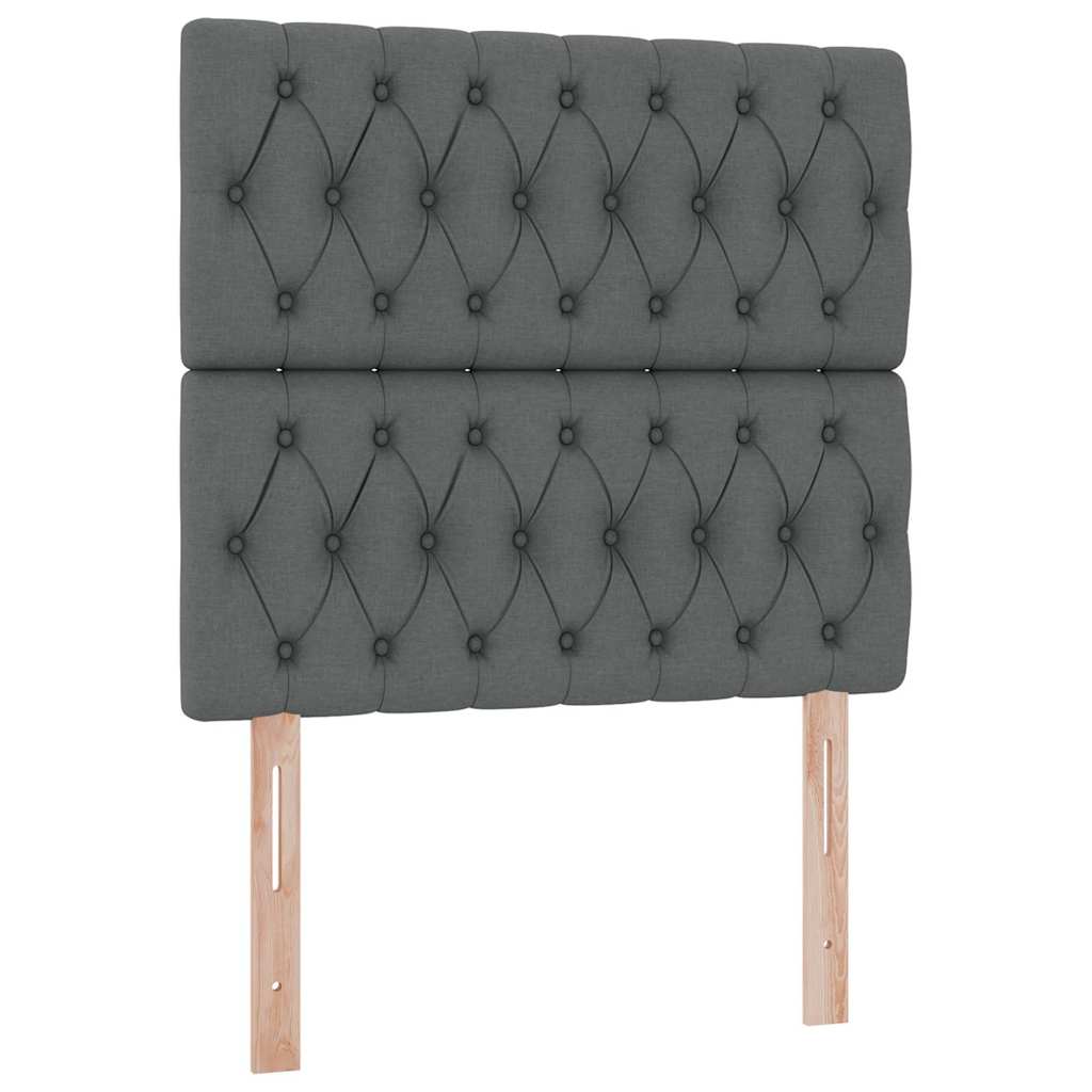 vidaXL Aufbewahrungsbett mit Matratze Dunkelgrau 100 x 200 cm