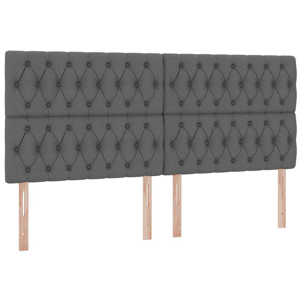 vidaXL Aufbewahrungsbett mit Matratze Dunkelgrau 200 x 200 cm