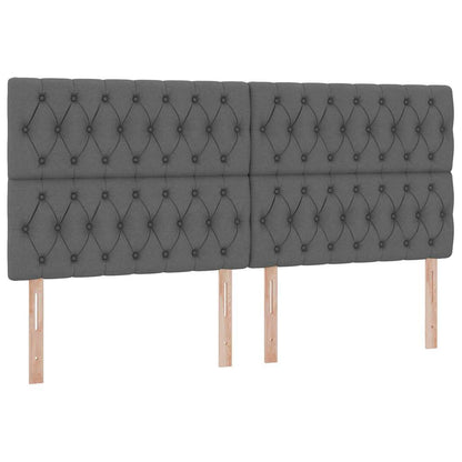 vidaXL Aufbewahrungsbett mit Matratze Dunkelgrau 200 x 200 cm