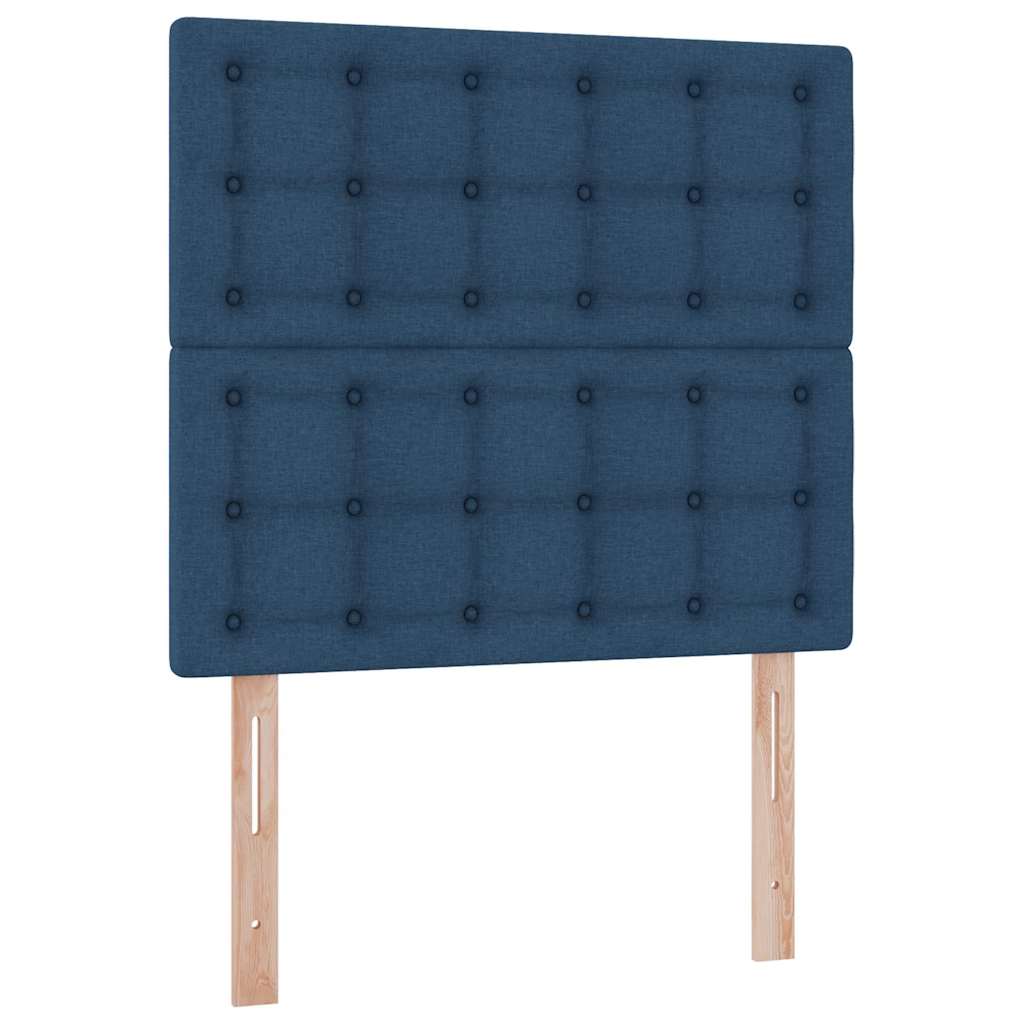 vidaXL Aufbewahrungsbett mit Matratze Blau 90 x 200 cm Polyester