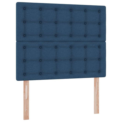 vidaXL Aufbewahrungsbett mit Matratze Blau 120 x 200 cm Polyester
