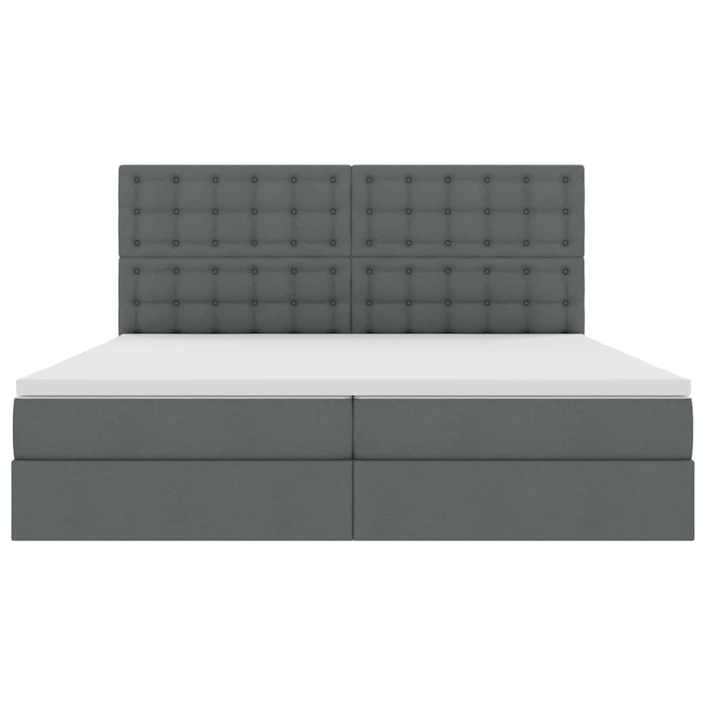 vidaXL Aufbewahrungsbett mit Matratze Dunkelgrau 200 x 200 cm