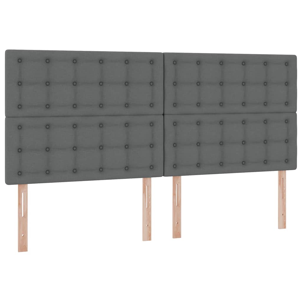 vidaXL Aufbewahrungsbett mit Matratze Dunkelgrau 200 x 200 cm