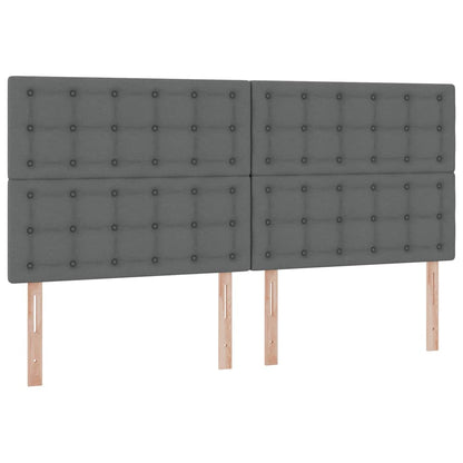 vidaXL Aufbewahrungsbett mit Matratze Dunkelgrau 200 x 200 cm