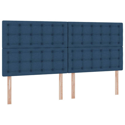 vidaXL Aufbewahrungsbett mit Matratze Blau 200 x 200 cm Polyester