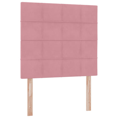 vidaXL Lit de rangement avec matelas Rose 90 x 190 cm Velours