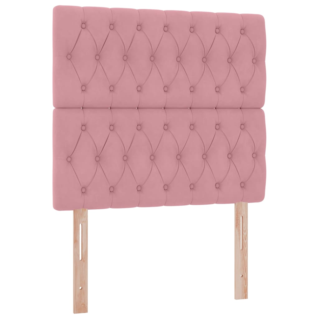 vidaXL Aufbewahrungsbett mit Matratze Rosa 90 x 200 cm Samt