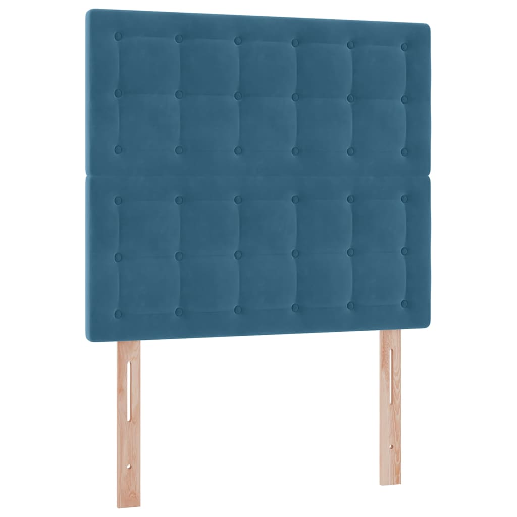 vidaXL Aufbewahrungsbett mit Matratze Dunkelblau 100 x 200 cm Samt