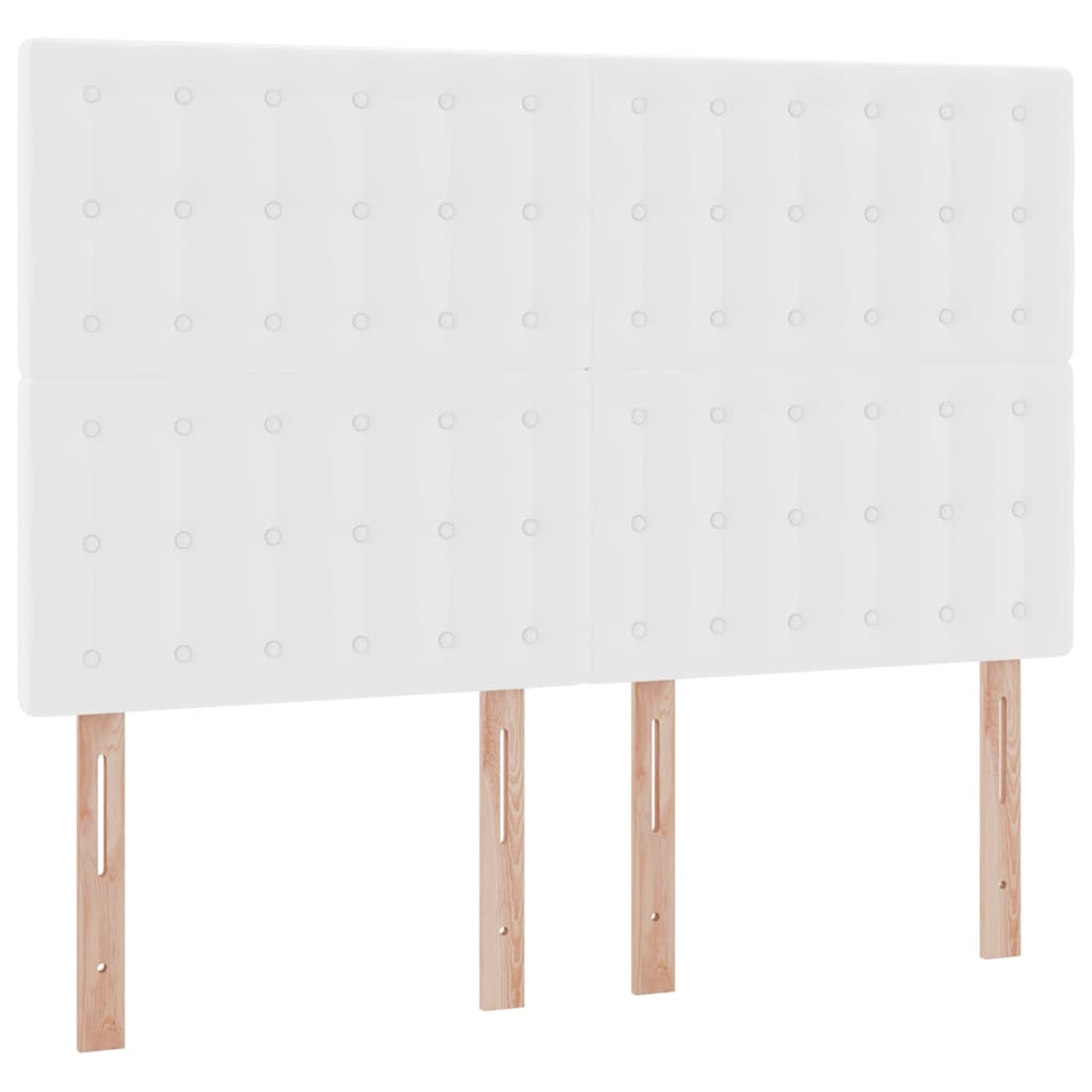 Bett mit Stauraum und LED Reinweiß 140 x 190 cm Kunstleder