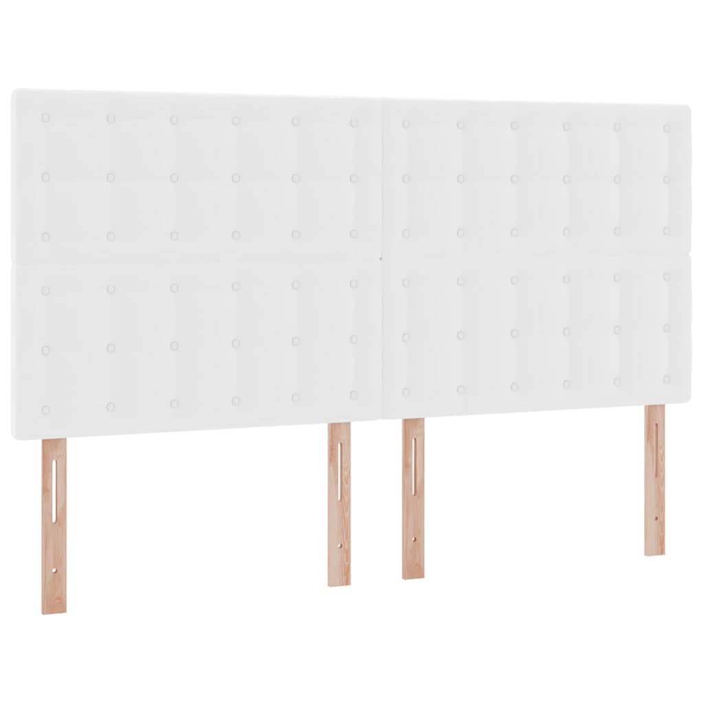 Bett mit Stauraum und LED Reinweiß 160 x 200 cm Kunstleder