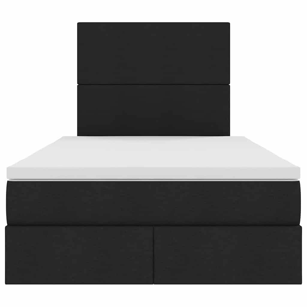 vidaXL Bett mit Stauraum und LED Schwarz 120 x 200 cm Polyester