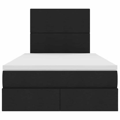 vidaXL Bett mit Stauraum und LED Schwarz 120 x 200 cm Polyester