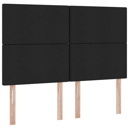 Bett mit Stauraum und LED Schwarz 140 x 190 cm Polyester