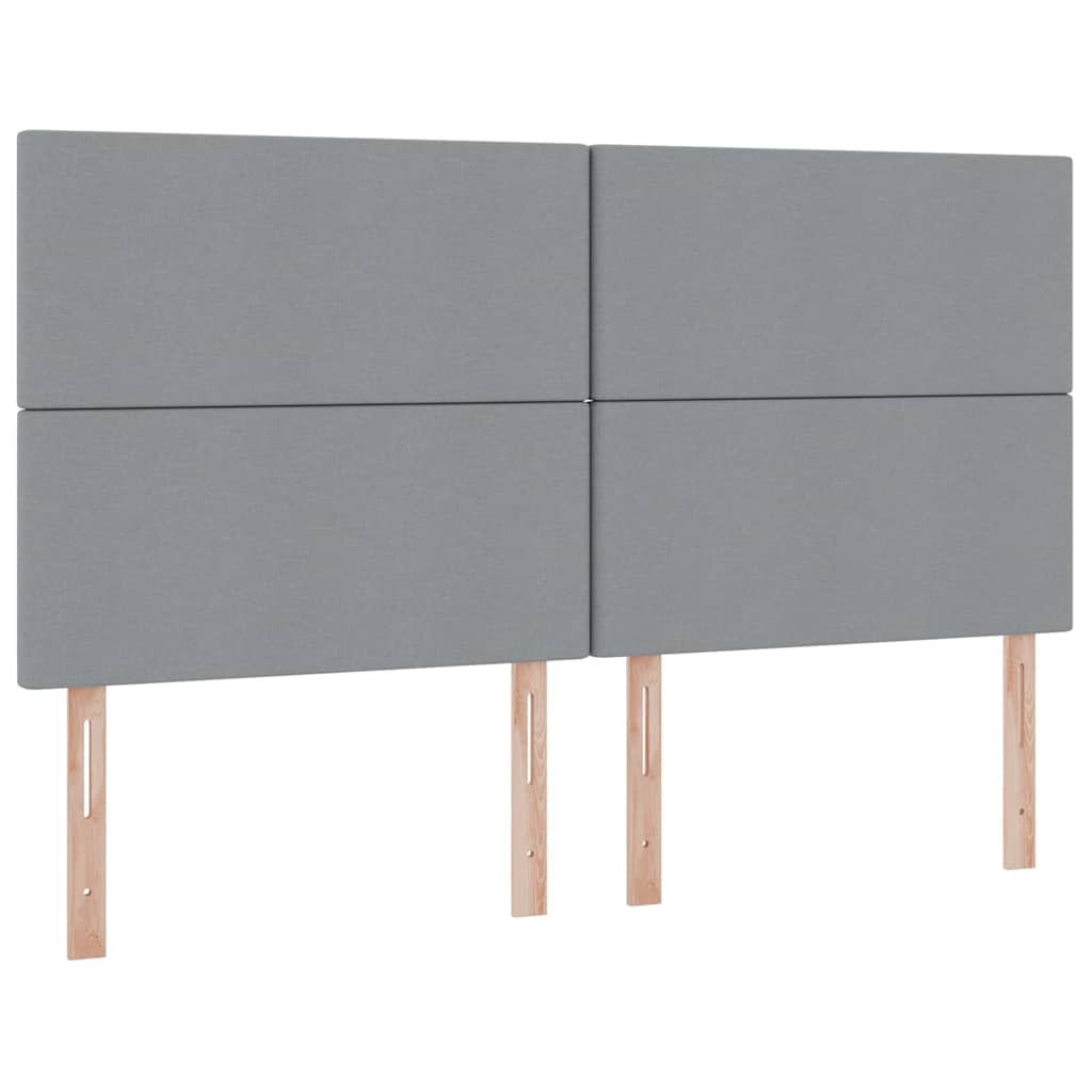 vidaXL Bett mit Stauraum und LED Hellgrau 160 x 200 cm Polyester