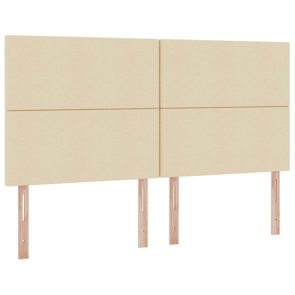 vidaXL Bett mit Stauraum und LED mit LED Creme 160 x 200 cm Polyester