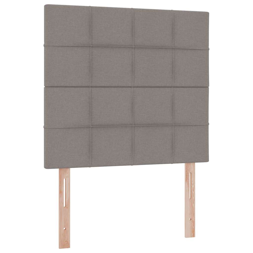 vidaXL Bett mit Stauraum und LED mit LED Taupe 100 x 200 cm Polyester