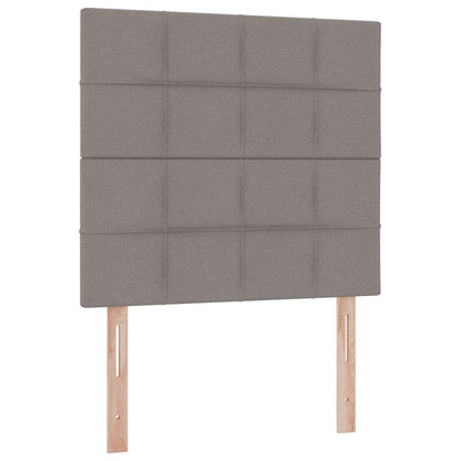 vidaXL Bett mit Stauraum und LED mit LED Taupe 100 x 200 cm Polyester