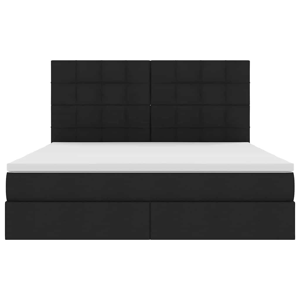 vidaXL Bett mit Stauraum und LED Schwarz 160 x 200 cm Polyester