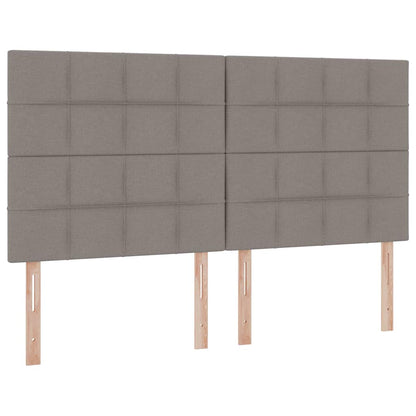vidaXL Bett mit Stauraum und LED mit LED Taupe 160 x 200 cm Polyester
