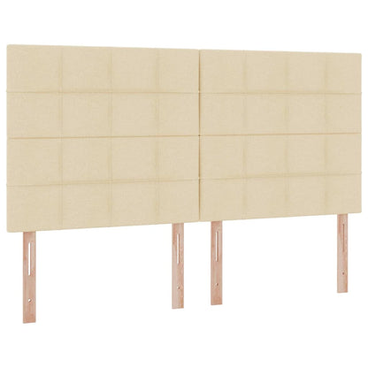 vidaXL Bett mit Stauraum und LED mit LED Creme 160 x 200 cm Polyester