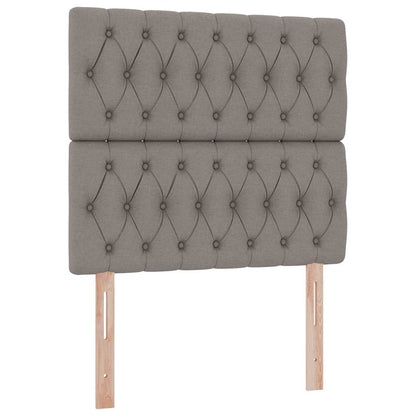 vidaXL Bett mit Stauraum und LED mit LED Taupe 100 x 200 cm Polyester