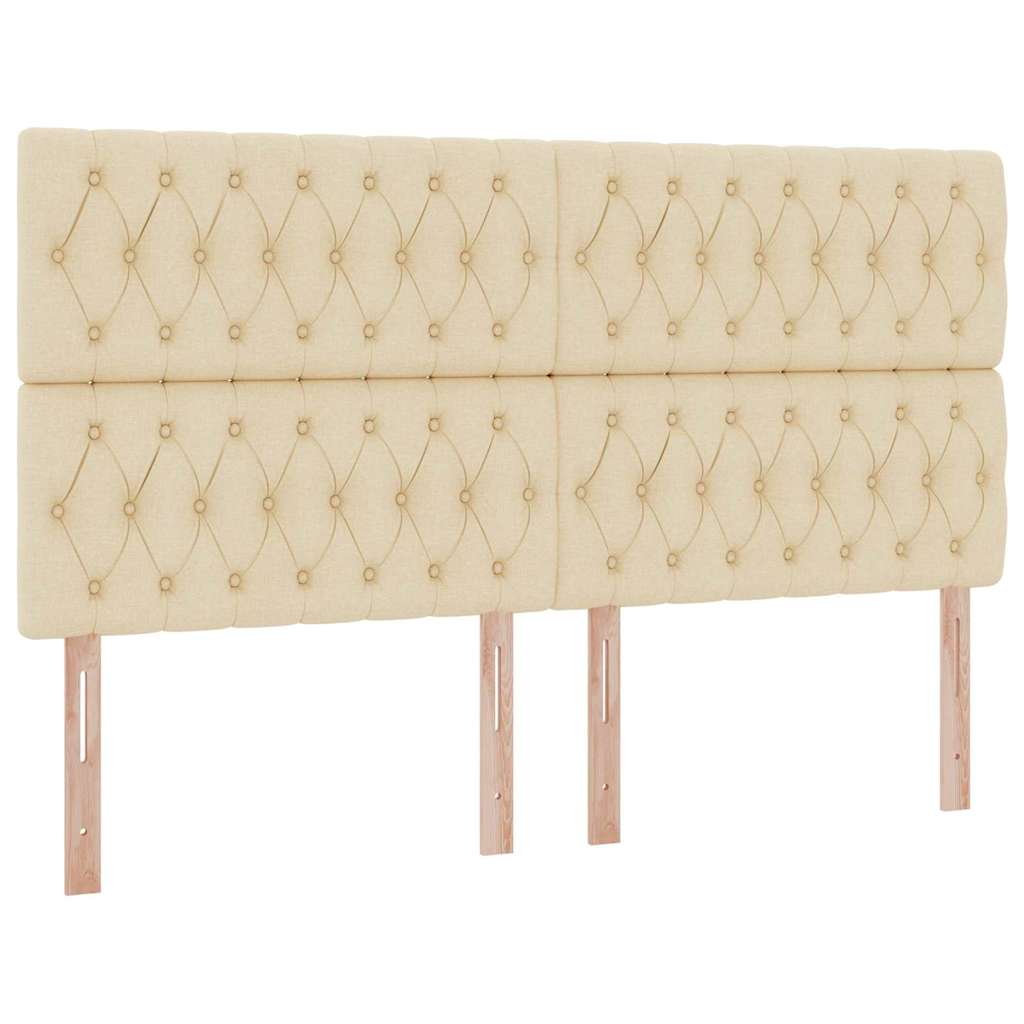 vidaXL Bett mit Stauraum und LED mit LED Creme 160 x 200 cm Polyester