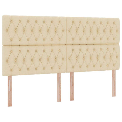 vidaXL Bett mit Stauraum und LED mit LED Creme 160 x 200 cm Polyester
