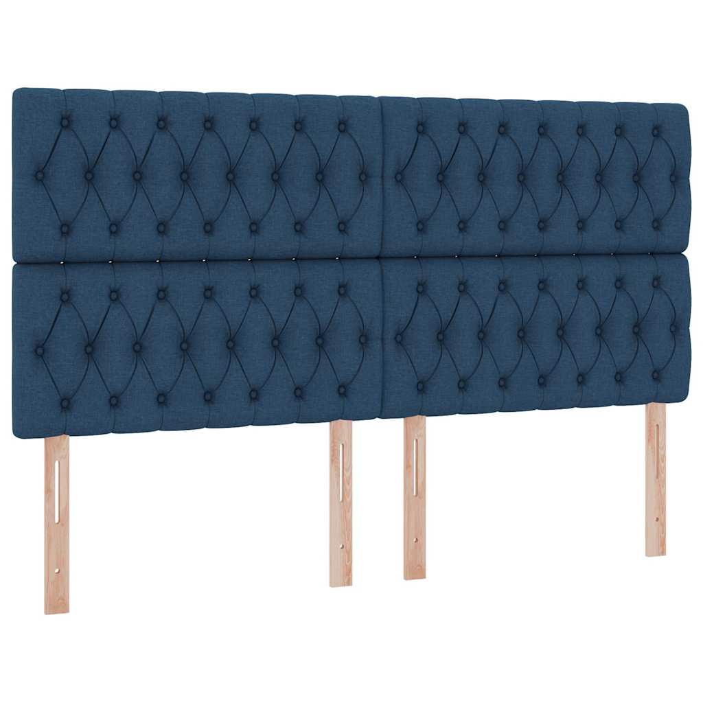 vidaXL Bett mit Stauraum und LED mit LED Blau 160 x 200 cm Polyester