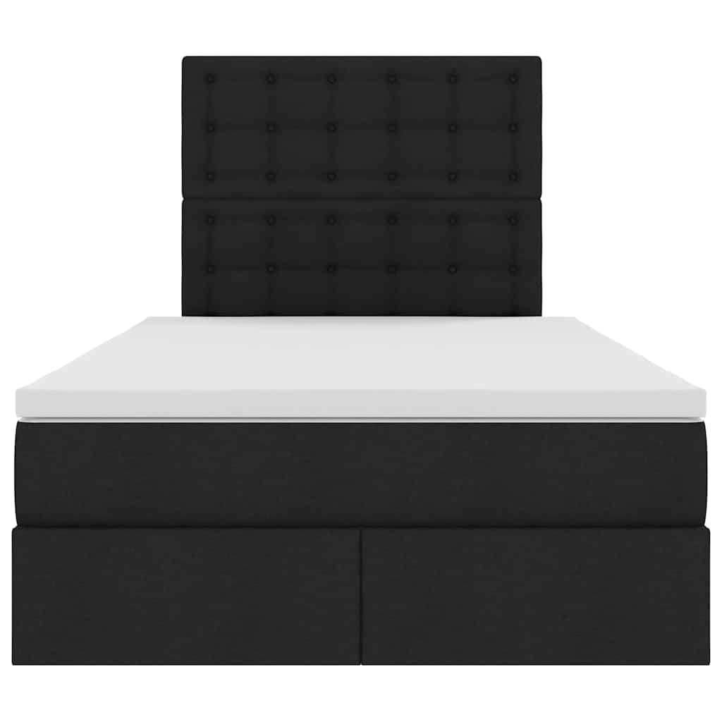 vidaXL Bett mit Stauraum und LED Schwarz 120 x 200 cm Polyester