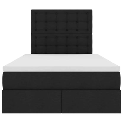 vidaXL Bett mit Stauraum und LED Schwarz 120 x 200 cm Polyester