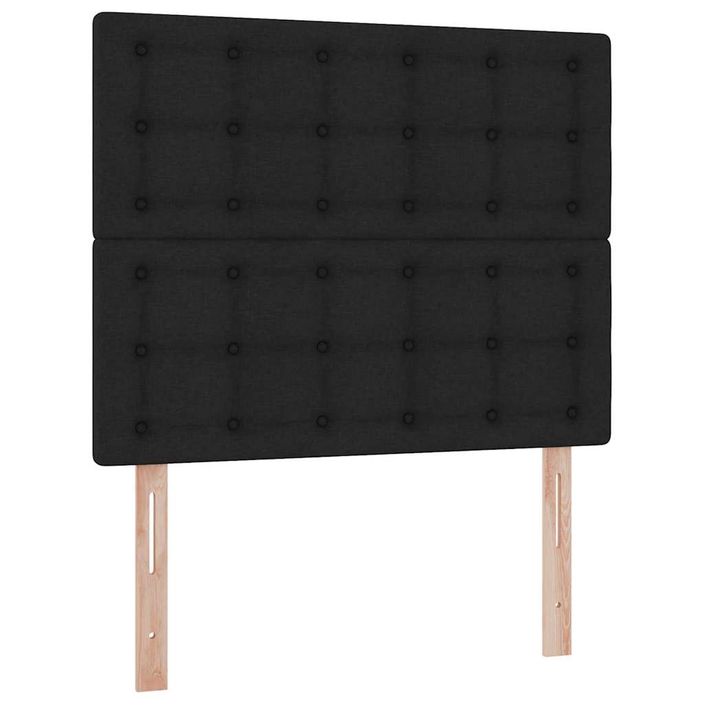vidaXL Bett mit Stauraum und LED Schwarz 120 x 200 cm Polyester