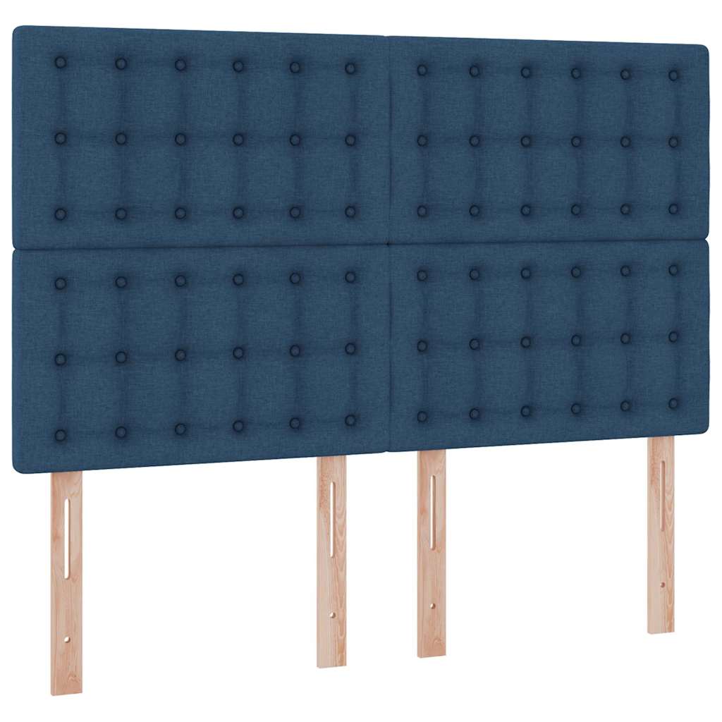 vidaXL Bett mit Stauraum und LED mit LED Blau 140 x 190 cm Polyester