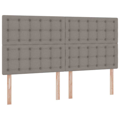 vidaXL Bett mit Stauraum und LED mit LED Taupe 160 x 200 cm Polyester